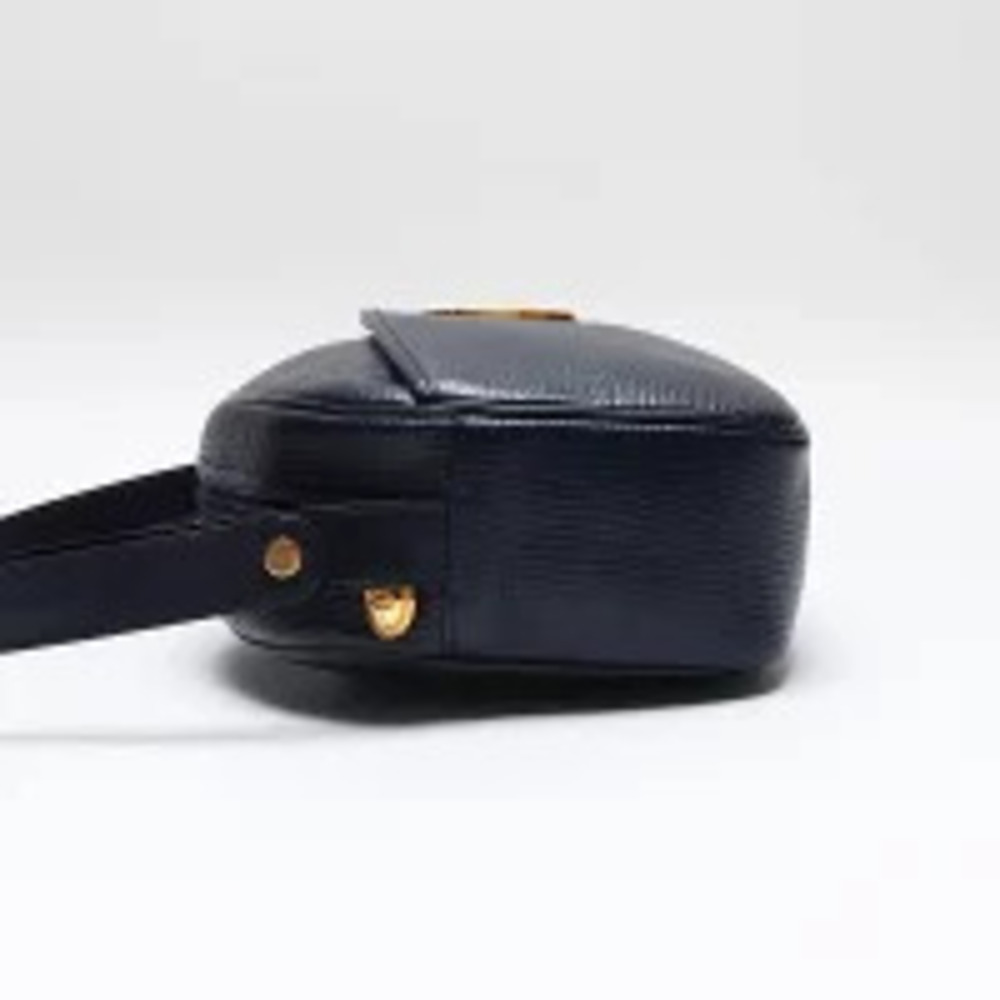 Christian Dior CD Oval Logo Plate Shoulder Bag Navy Blue - Picture 4 of 13